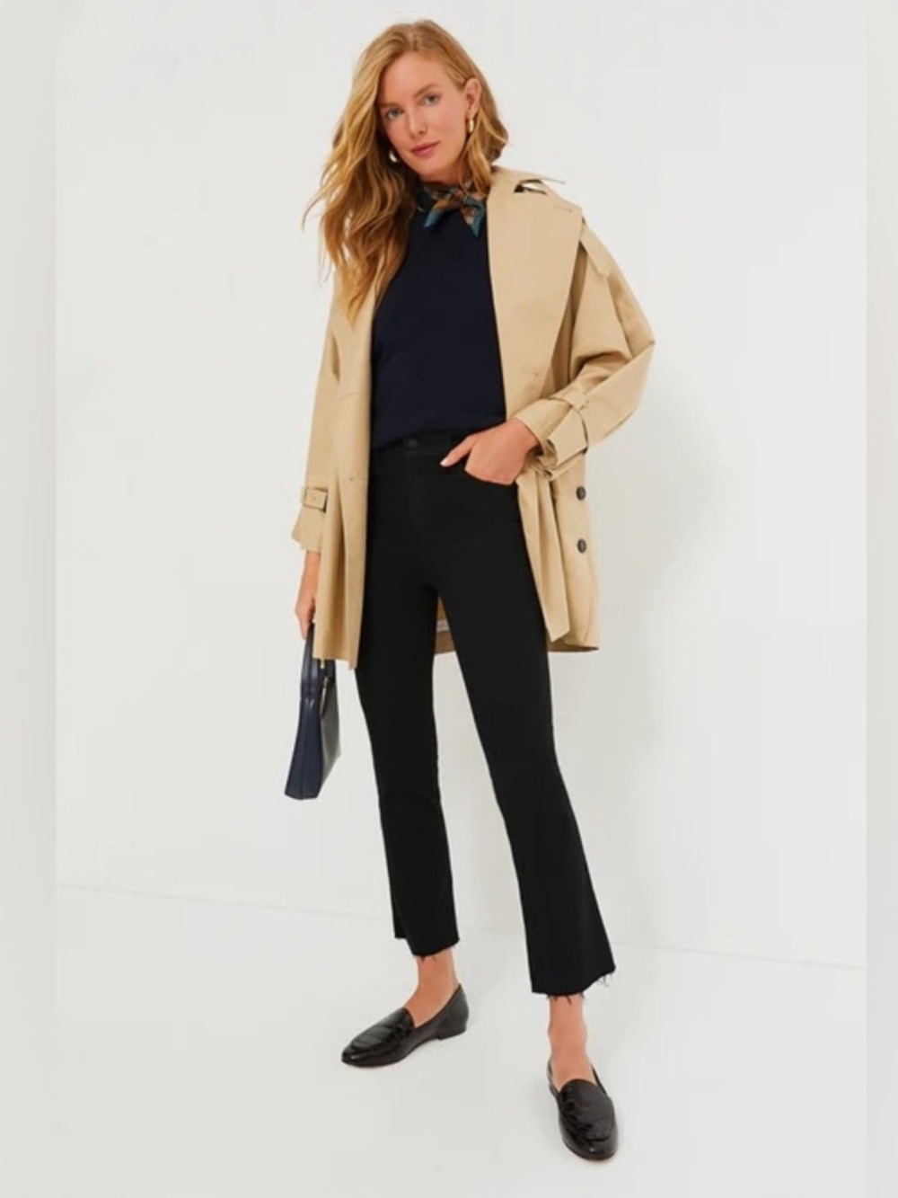 MOTHER Jeans The Hustler Ankle Fray High Rise Denim Chic Preppy Not Guilty Black